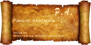 Panics Atalanta névjegykártya